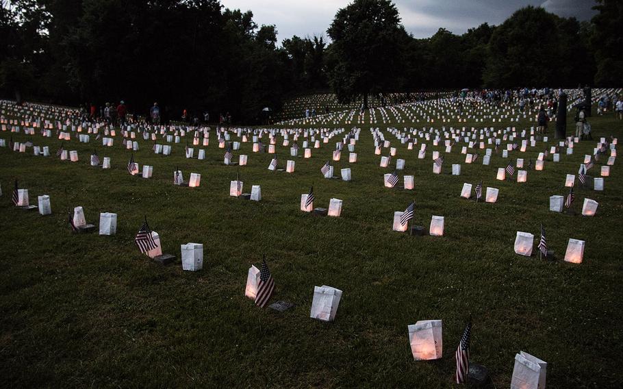 Stormshortened luminaria honors Civil War casualties at Fredericksburg